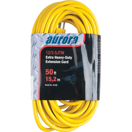 Vinyl Extension Cord, Outdoor, SJTW, 12/3 AWG, 15 A, 50' Groupe Belzile Dickner