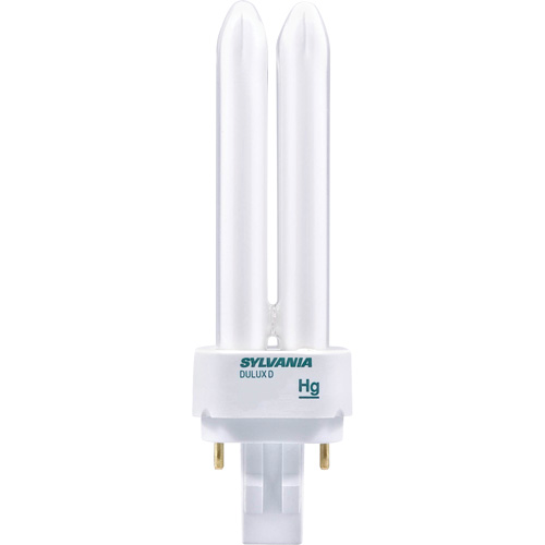 Dulux&reg; D Preheat Double-Tube Compact Fluorescent Lamp, D (T4), 26 W, 4100 K, G24Q-3 Base, 10000 hrs. Groupe Belzile Dickner
