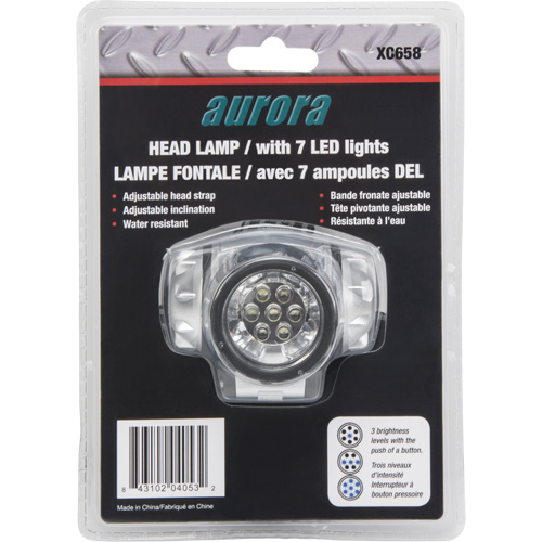 Headlamp, LED, 28 Lumens, 20 Hrs. Run Time, AAA Batteries Groupe Belzile Dickner