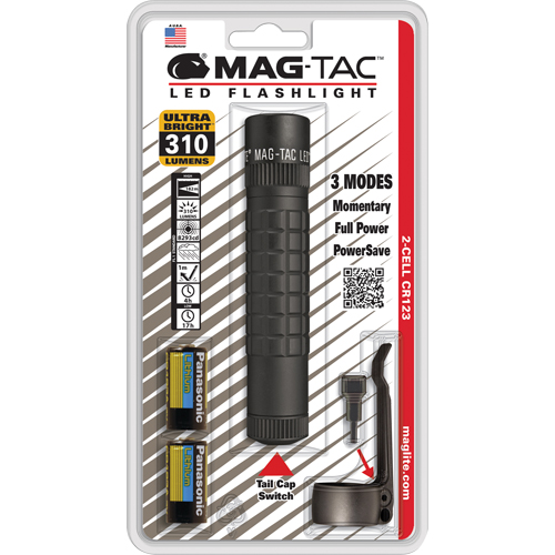 Lampes de poche tactiques Mag-Tac, DEL, 310 lumens, Piles CR123 Groupe Belzile Dickner