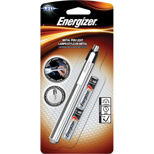 Lampe stylo, DEL, 35 lumens, Corps en Aluminium, piles AAA, Compris Groupe Belzile Dickner