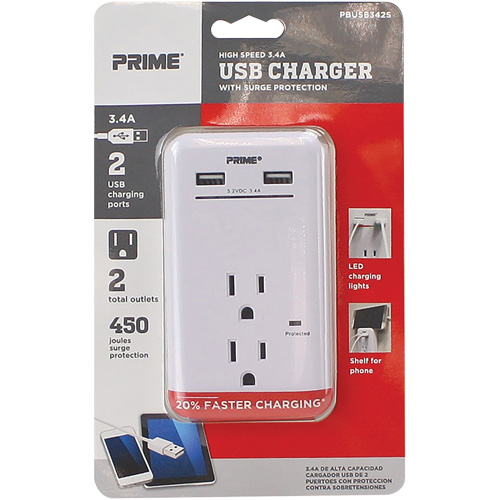 Chargeur USB Prime avec protection contre la surtension Groupe Belzile Dickner