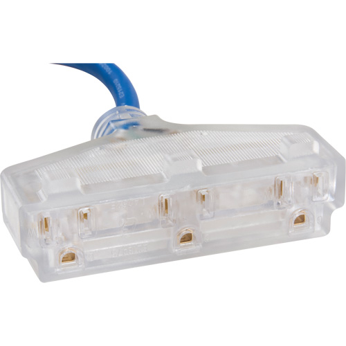 Cordon rallonge en caoutchouc TPE avec indicateur lumineux, Toutes saisons, SJEOW, AWG 14/3, 15 A, 3 prise(s), 25' Groupe Belzile Dickner