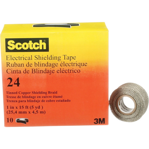 Scotch&reg; Electrical Shielding Tape, 25.4 mm (1") x 4.6 m (15'), Black, 16 mils Groupe Belzile Dickner