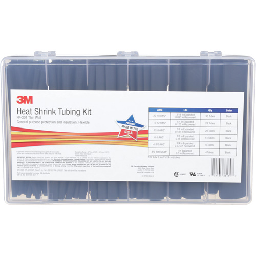 Tube thermor&eacute;tractable, Paroi mince, 6", 1" (2,54cm) - 0,1875" (0,48cm) Groupe Belzile Dickner