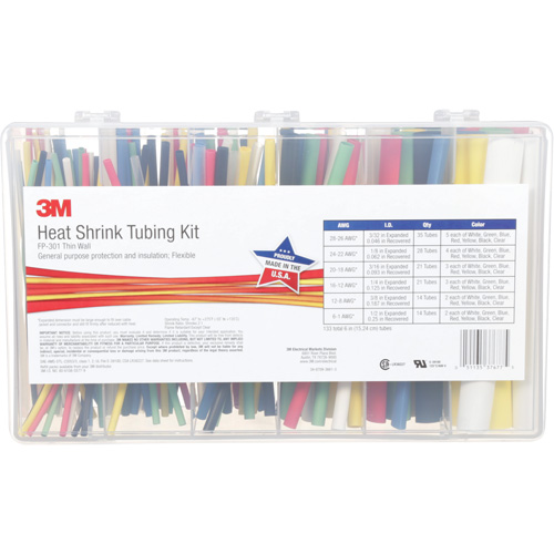 Heat Shrink Tubing, Thin Wall, 6", 0.5" (1.27cm) - 0.0938" (0.24cm) Groupe Belzile Dickner