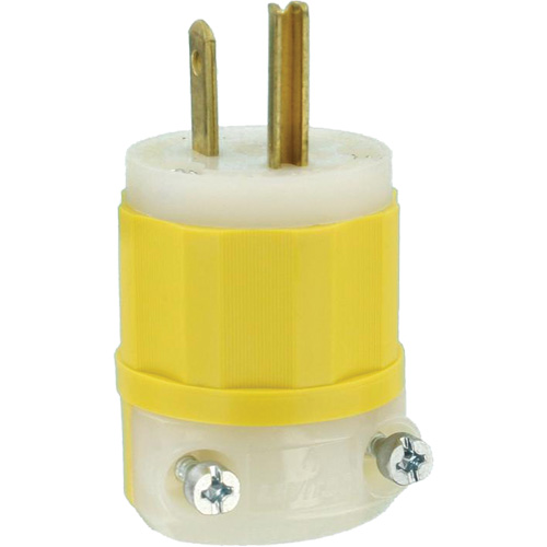 Prise &agrave; lame droite de calibre industriel, Nylon modifi&eacute; antichoc, 15 A, 125 V Groupe Belzile Dickner