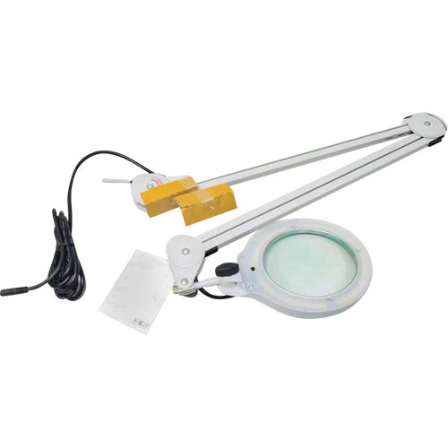 Magnifying Lamp, 3 Diopter, LED Light, 45" Arm, C-Clamp, Grey Groupe Belzile Dickner