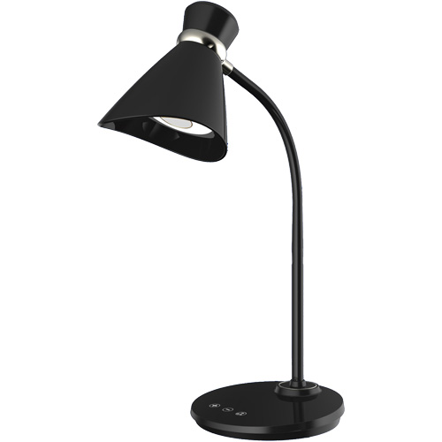 Lampe de bureau, 6 W, DEL, Col 16", Noir Groupe Belzile Dickner