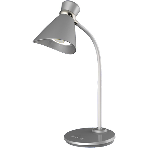 Desk Lamp, 6 W, LED, 16" Neck, Silver Groupe Belzile Dickner