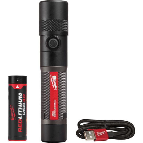 1100L Twist Focus Flashlight, LED, 1100 Lumens, Rechargeable Batteries Groupe Belzile Dickner