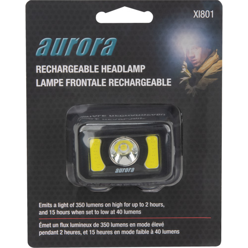Lampe frontale, DEL, 350 lumens, 2 hres de fonctionnement, piles Rechargeable Groupe Belzile Dickner