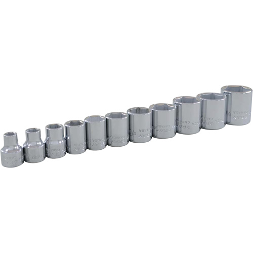 SAE Socket Set, 11 Pcs, 3/8" Drive Size Groupe Belzile Dickner