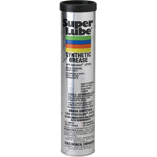 Super Lube Synthetic Based Grease With PFTE, 400 g, Cartridge Groupe Belzile Dickner