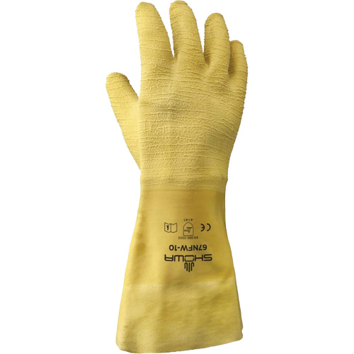 Gants pour usage g&eacute;n&eacute;ral 67NFW, 10/Grand, R&ecirc;vetement Latex de caoutchouc, Enveloppe en Coton Groupe Belzile Dickner