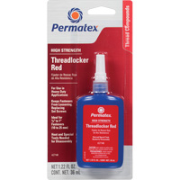 Threadlocker, Red, High, 36 ml, Bottle AH117 | Dickner Inc