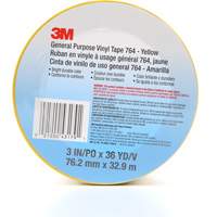 Ruban en vinyle pour travaux g&eacute;n&eacute;raux 764, 76 mm (3") la x 32,9 m (108') lo, 5 mils, Jaune Groupe Belzile Dickner