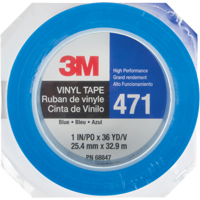 Ruban en vinyle 471, 25,4 mm (1") la x 32,9 m (108') lo, 5,3 mils, Bleu Groupe Belzile Dickner