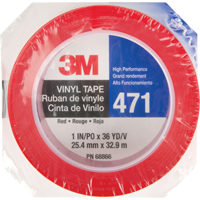 Ruban en vinyle 471, 25,4 mm (1") la x 32,9 m (108') lo, 5,3 mils, Rouge Groupe Belzile Dickner