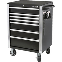 HDRC2807 HD Series Roller Cabinet, 7 Drawers, 27-4/5" W x 21-27/50" D x 40-31/100" H, Black Groupe Belzile Dickner