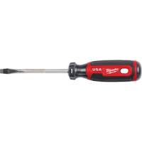Slotted Screwdriver, 1/4" Tip, Round, 211 mm L, Cushion Grip Handle Groupe Belzile Dickner