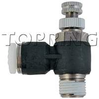 Air Speed Controller with Flow Control Valve, 1/4" NPT, 150 PSI Max. PSI, In Line Groupe Belzile Dickner