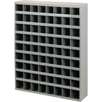 Steel Storage Bin Cabinet, 33-3/4" W x 8-1/2" D x 42" H, Grey Groupe Belzile Dickner