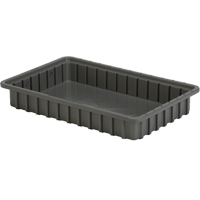 Contenants Divider Box, Poly&eacute;thyl&egrave;ne, 16,5" la x 10,9" p x 2,5" h, Gris Groupe Belzile Dickner