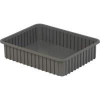 Contenants Divider Box, Poly&eacute;thyl&egrave;ne, 22,4" la x 17,4" p x 5" h, Gris Groupe Belzile Dickner