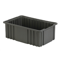 Contenant Divider Box, Poly&eacute;thyl&egrave;ne, 15,5" la x 9,9" p x 6" h, Gris Groupe Belzile Dickner