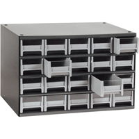 Modular Parts Cabinets, Steel, 20 Drawers, 17" x 10-9/16" x 2-1/16", Grey Groupe Belzile Dickner
