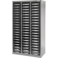 KPC-300 Parts Cabinet, Galvanized Steel, 60 Drawers, 21-3/10" x 10-2/5" x 36-9/10", Grey Groupe Belzile Dickner