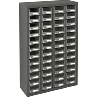 KPC-400 Parts Cabinet, Galvanized Steel, 48 Drawers, 22-3/5" x 8-7/10" x 36-9/10", Grey Groupe Belzile Dickner