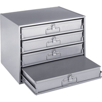 Compartment Box Cabinets, Steel, 4 Slots, 20" W x 15-3/4" D x 15" H, Grey Groupe Belzile Dickner