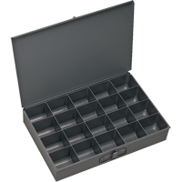 Compartment Scoop Boxes, Steel, 20 Slots, 13-3/8" W x 9-1/4" D x 2" H, Grey Groupe Belzile Dickner
