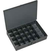 Compartment Scoop Boxes, Steel, 21 Slots, 13-3/8" W x 9-1/4" D x 2" H, Grey Groupe Belzile Dickner