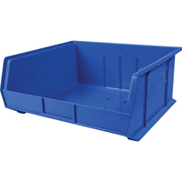 Bac en plastique, 16-1/2" la, 11" h x 18" p, Bleu CB117 | Dickner Inc