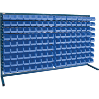 Louvered Rack with Bins, 144 Bins, 72" W x 15" D x 40" H Groupe Belzile Dickner