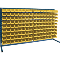 Louvered Rack with Bins, 144 Bins, 72" W x 15" D x 40" H Groupe Belzile Dickner