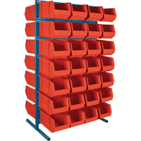 Support stationnaire deux c&ocirc;t&eacute;s pour bacs, 36" la x 24" p x 61" h, 56 bacs Groupe Belzile Dickner