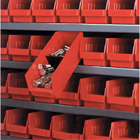 Shelf Bins, 4-1/8" W x 4" H x 23-5/8" D, Red, 50 lbs. Capacity Groupe Belzile Dickner