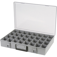 Boîte à compartiments, Plastique, 32 compartiments, 18-1/2" la x 13" p, 3" h, Gris CB497 | Dickner Inc