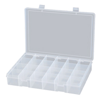 Compact Polypropylene Compartment Cases, 13-1/8" W x 9" D x 2-5/16" H, 24 Compartments Groupe Belzile Dickner