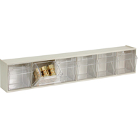 Tip-Out Bins Modular Storage System, 23-5/8" W x 3-5/8" D x 4-1/2" H, 6 Drawers Groupe Belzile Dickner