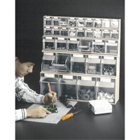 Tip-Out Bins Modular Storage System, 23-5/8" W x 2-1/2" D x 3-1/8" H, 9 Drawers Groupe Belzile Dickner