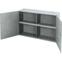 Utility Cabinet, Steel, 2 Shelves, 22-1/4" H x 33-3/4" W x 8-1/2" D, Grey Groupe Belzile Dickner