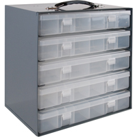 Compartment Box Cabinets, Steel, 5 Slots, 11-1/4" W x 6-3/4" D x 10-3/4" H, Grey Groupe Belzile Dickner
