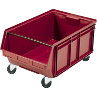 Bac g&eacute;ant empilable et mobile, 11-7/8" ha x 18-3/8" la x 29" p, Capacit&eacute; de 150 lb, Rouge Groupe Belzile Dickner