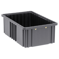 Conductive Dividable Grid Containers, Polypropylene, 10-7/8" W x 16-1/2" D x 6" H, Black Groupe Belzile Dickner