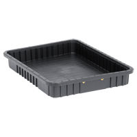 Conductive Dividable Grid Containers, Polypropylene, 17-1/2" W x 22-1/2" D x 3" H, Black Groupe Belzile Dickner